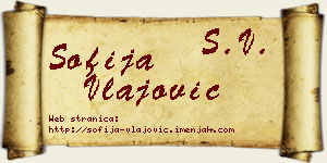 Sofija Vlajović vizit kartica